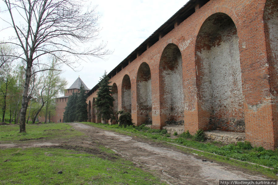 Стена от Ивановской башни к Белой с внутренней стороны Нижний Новгород, Россия
