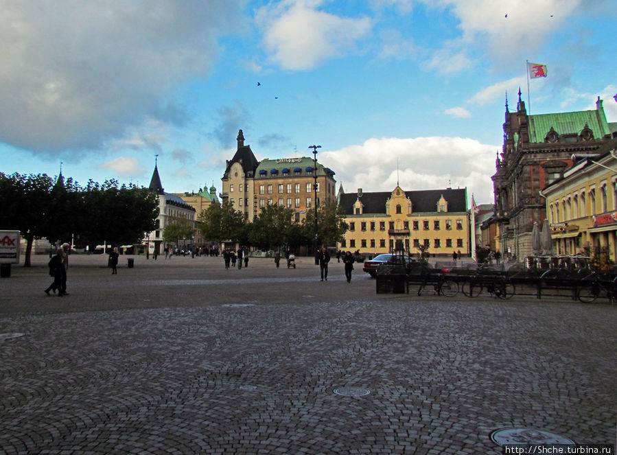 Большая площадь Мальме ( Stortorget ) и городская ратуша Мальмё, Швеция