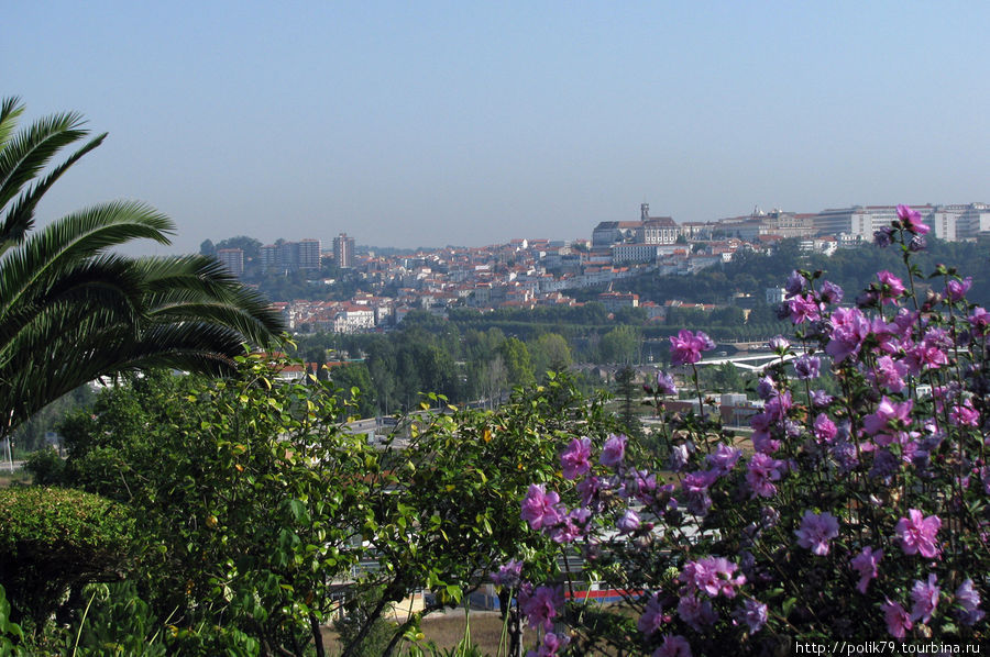 Вид на город с противоположного берега реки Мондегу. Коимбра, Португалия