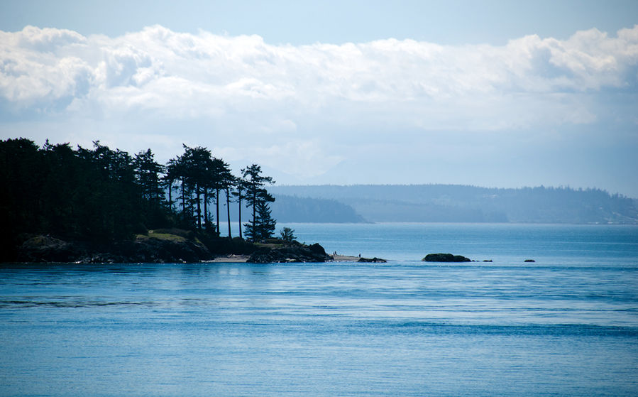 Deception pass с другой стороны Оак-Харбор, CША