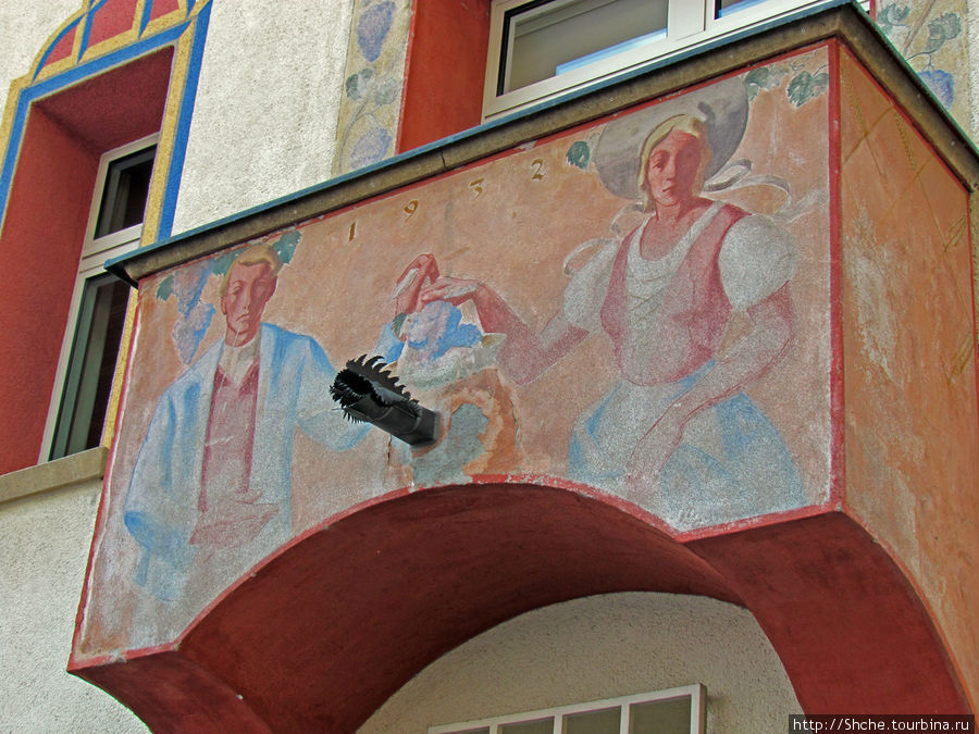 роспись на балконе ратуши Вадуц, Лихтенштейн
