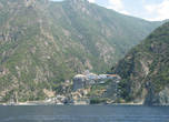 Афонский полуостров. Вид на монастырь