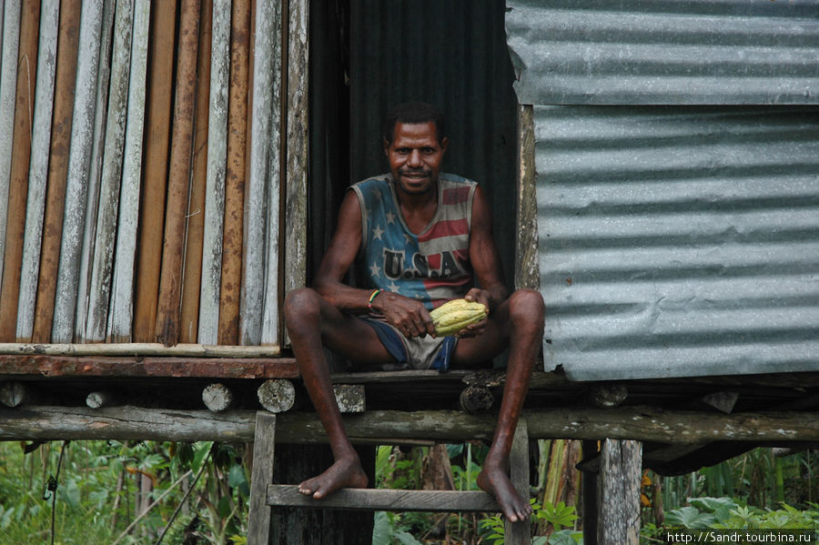 Местный абориген. Папуа, Индонезия