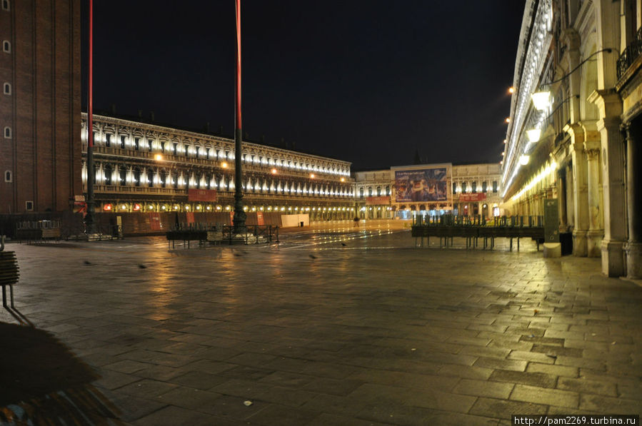 Площадь Сан-Марко. Пока ещё ночь. Венеция, Италия
