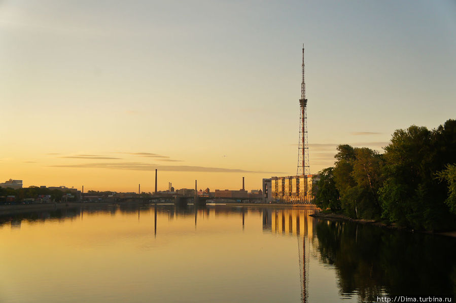 Вид с Ушаковского моста Санкт-Петербург, Россия