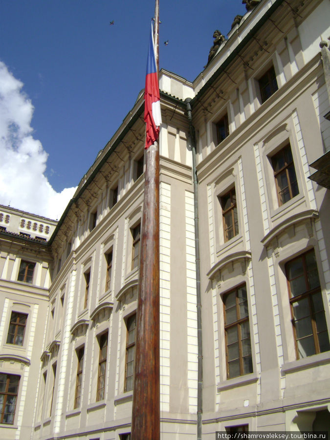 Президентский дворец. Флагшток из цельного ствола дерева Прага, Чехия
