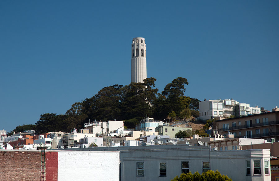 Вид на Telegraph Hill Сан-Франциско, CША