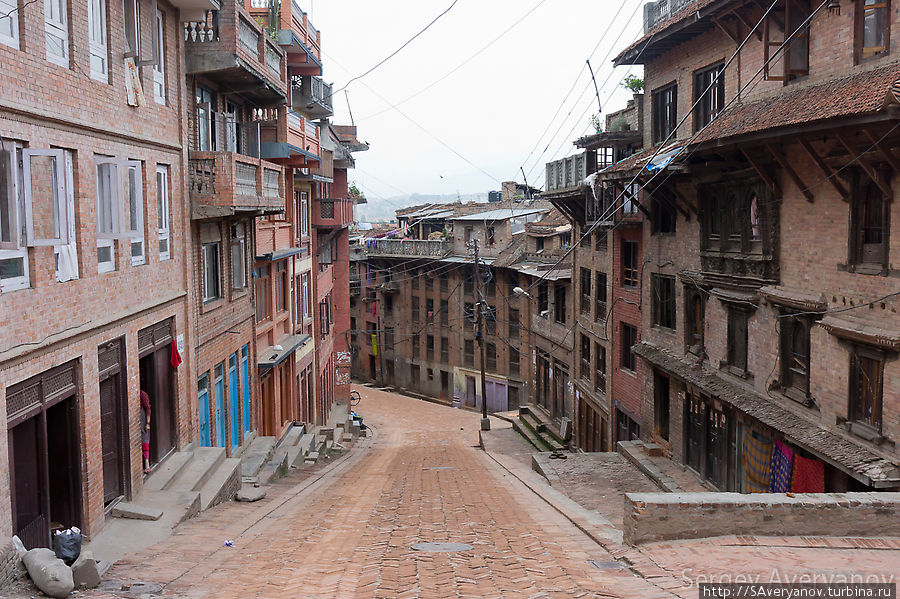 Пустые улицы Бхактапура Катманду, Непал