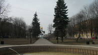 Вид на церковь Александра Невского со стороны улицы Советской