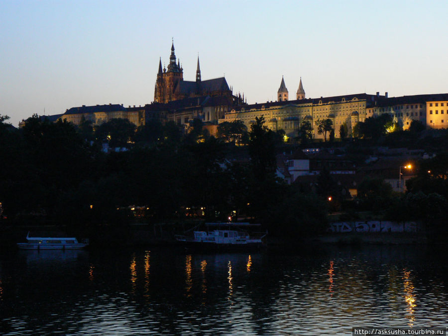 Вечерний Пражский град Прага, Чехия