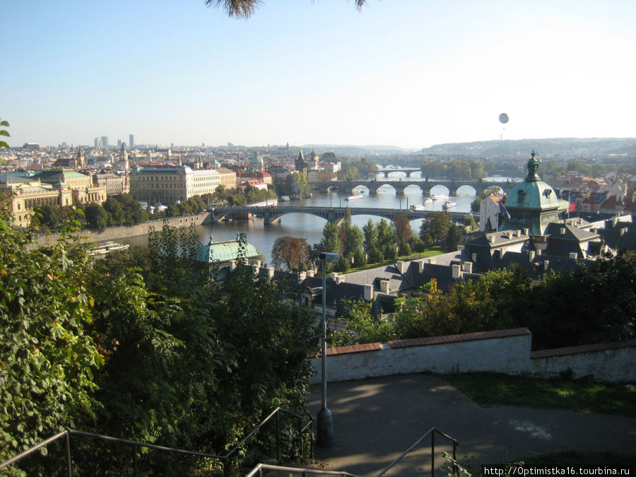 Вид на город от Ганавского павильона. Прага, Чехия
