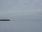 Вода полностью замерзла, на льду были замечены рыбаки
