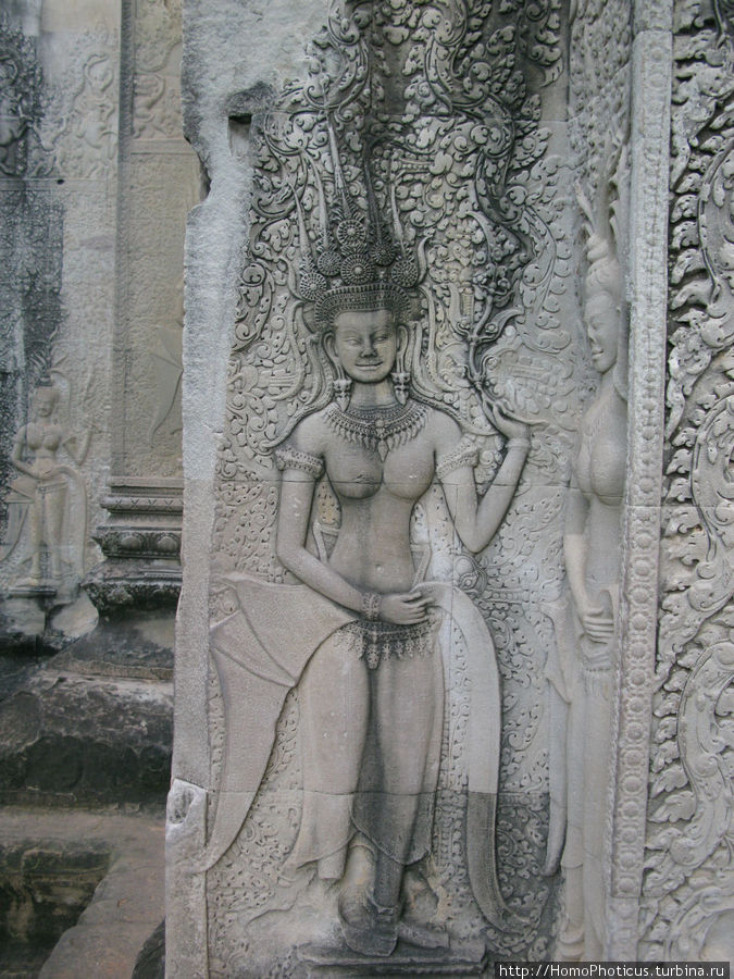 Настенные барельефы Ангкор (столица государства кхмеров), Камбоджа