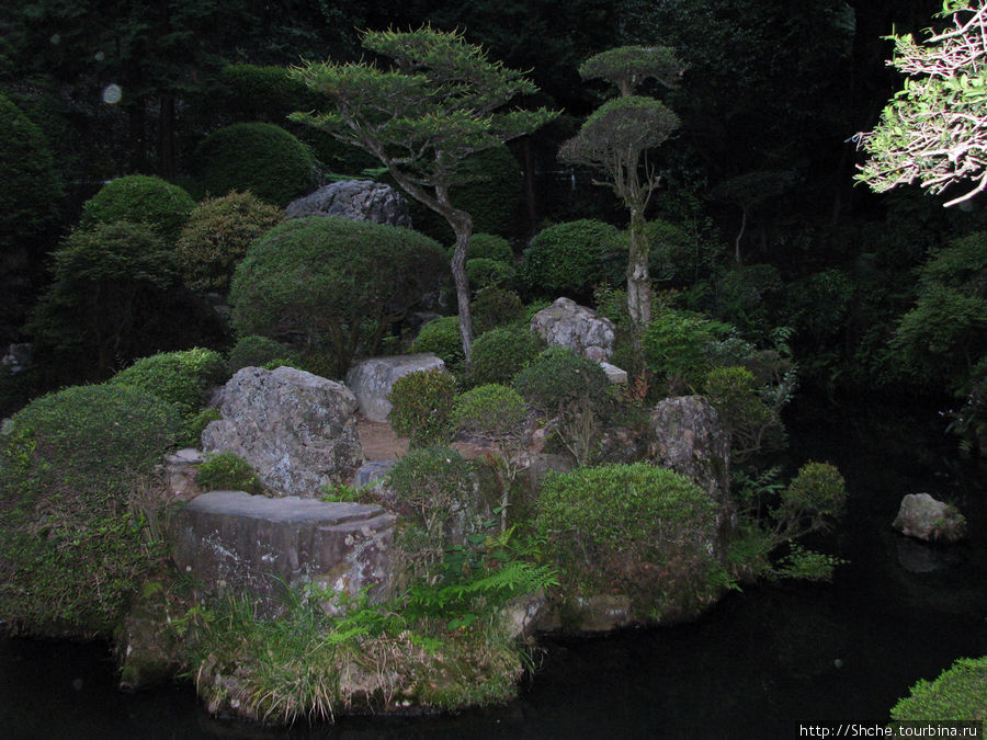 Остров в парковом пруду Касугаи, Япония