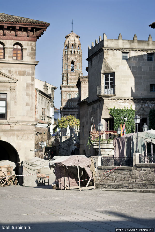 Деревня Монжуик в Барселоне Барселона, Испания