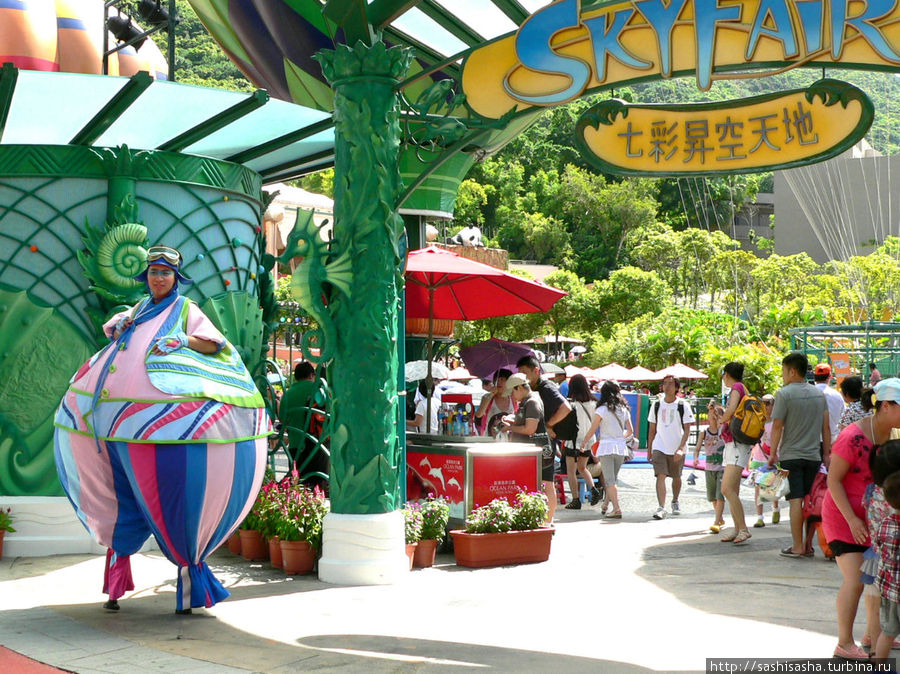 Оушен Парк с воздуха Гонконг