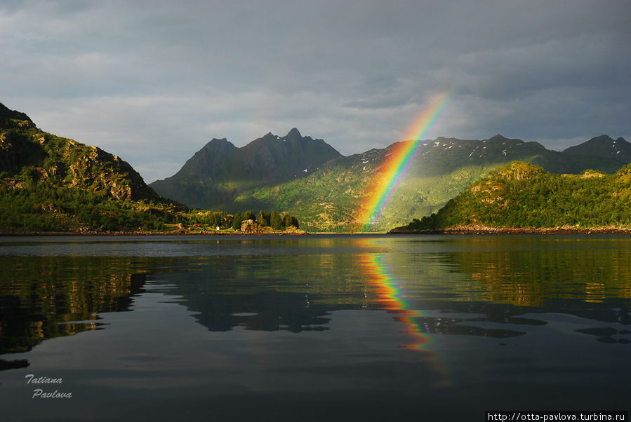 У Тролльфьорда мы видели радугу Острова Лофотен, Норвегия