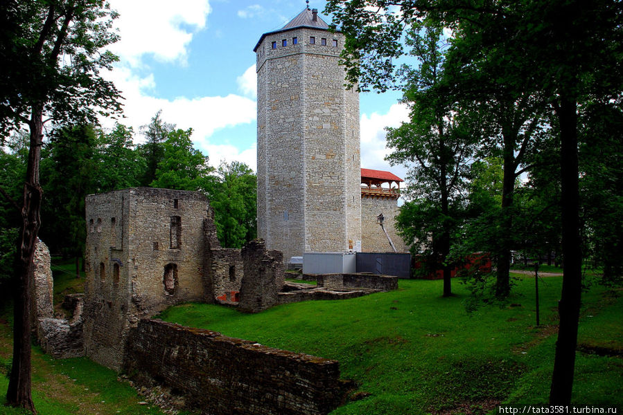 Средневековый замок в городе Пайде