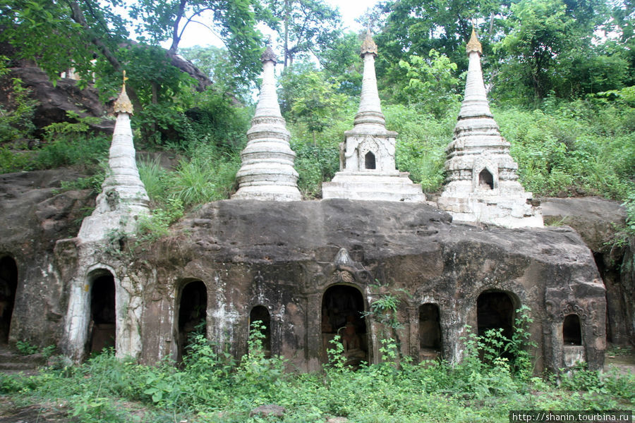 Пещеры По Вин Даунг - снаружи и внутри Монива, Мьянма