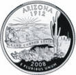 Аризона — шьаь большого каньона. 25 — центовая монета, посвященная штату-