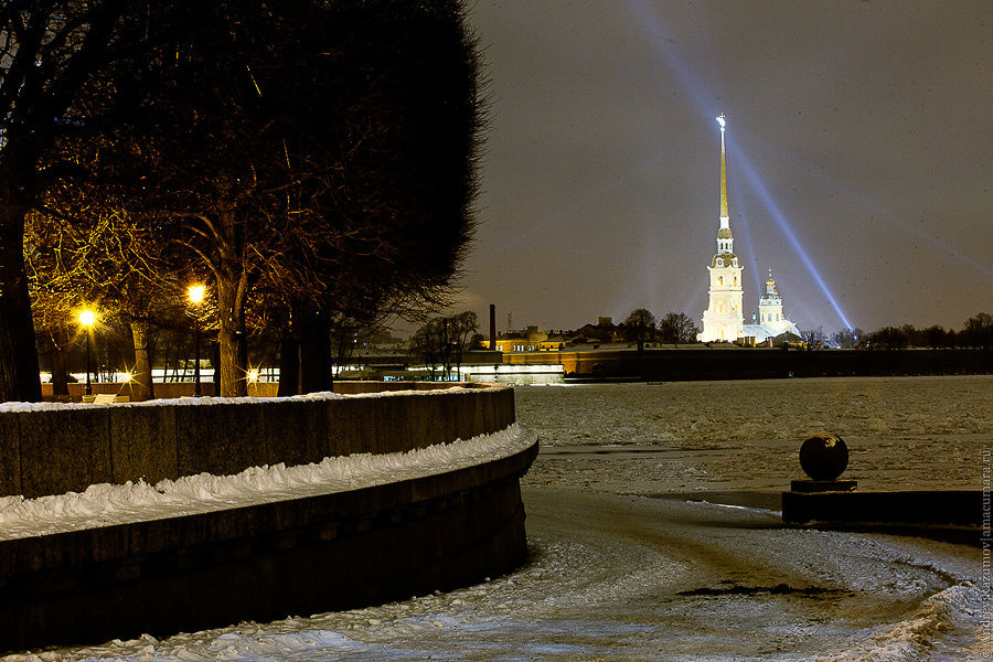 Ночные жемчужины зимнего Петербурга Санкт-Петербург, Россия