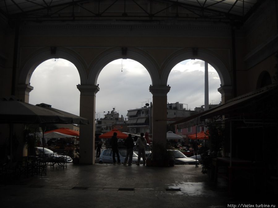 Вид из здания рынка Аргос, Греция