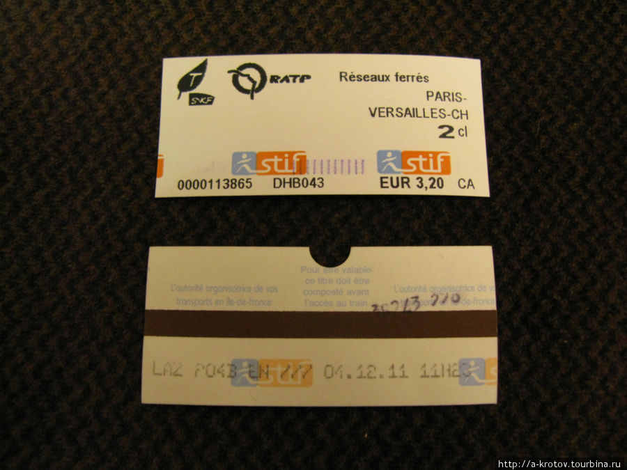 билеты на метро и на электричку очень похожи Париж, Франция