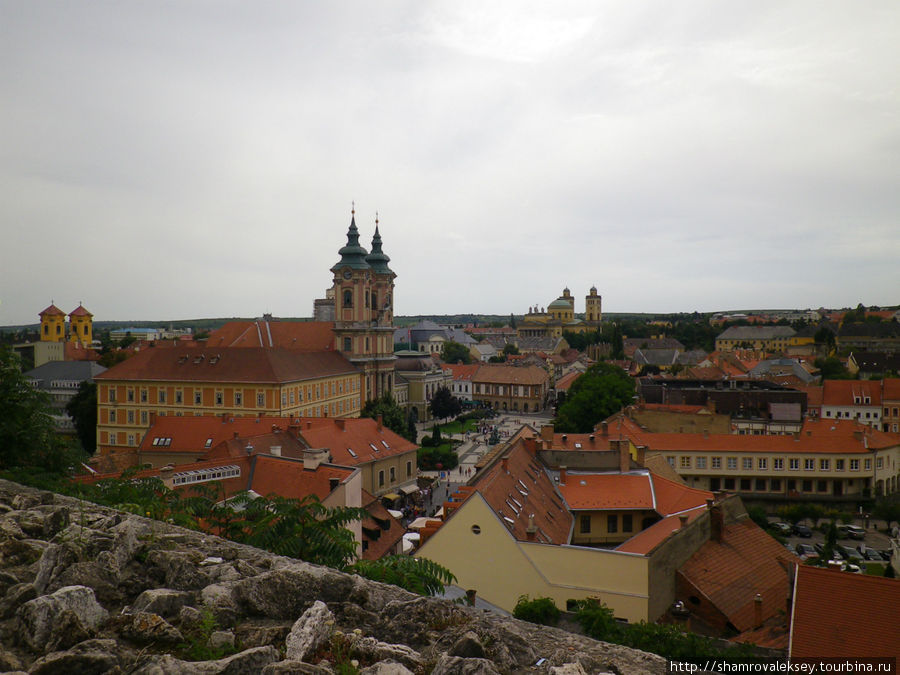 Вид на площадь со стен крепости Эгер, Венгрия