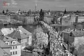Прага. Вид на Карлов мост из Башни алхимиков