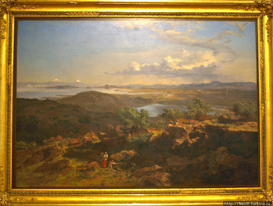 Долина Мехико с холма Санта Изабель, 1875 Мехико, Мексика