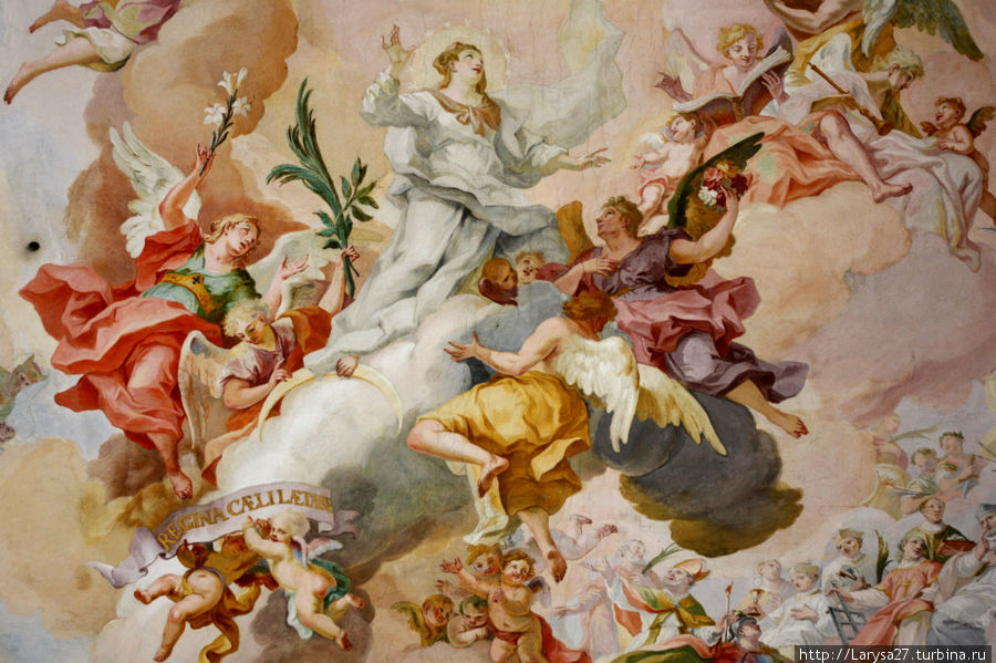 Деталь центральной фрески Вознесение Марии Штайнхаузен, Германия