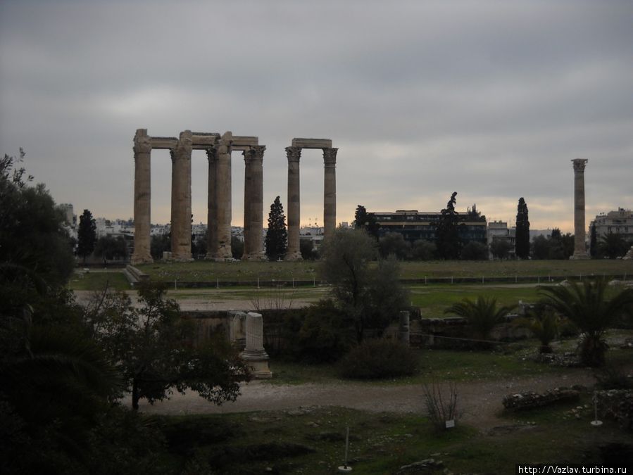 Панорама территории храма Афины, Греция