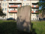 Рунический камень на территории города.