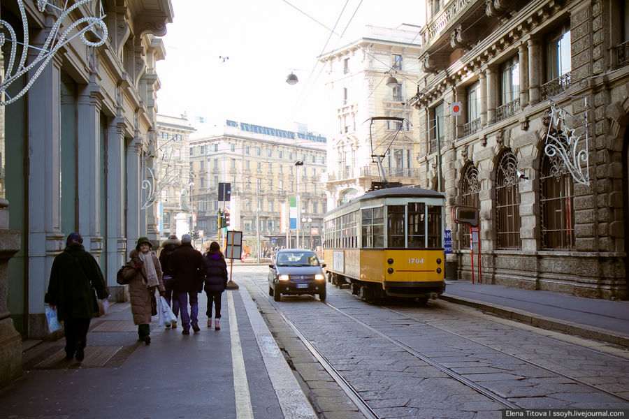 Милан, туман, трамваи и солнце Милан, Италия