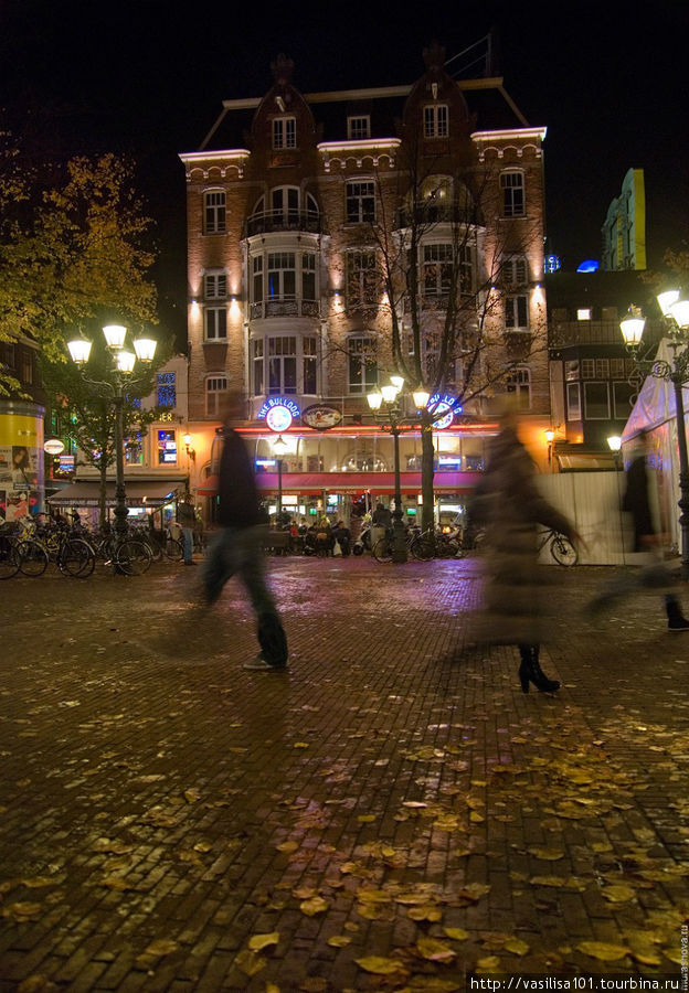 Амстердам, осенний вечер в городе мечты Амстердам, Нидерланды