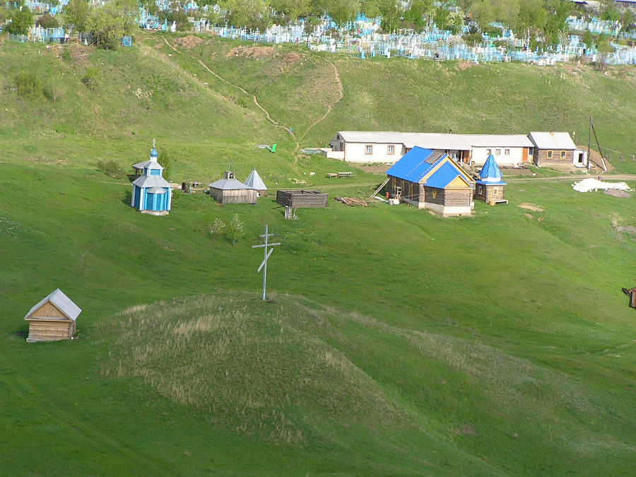 Городок на берегу Волги Сызрань, Россия