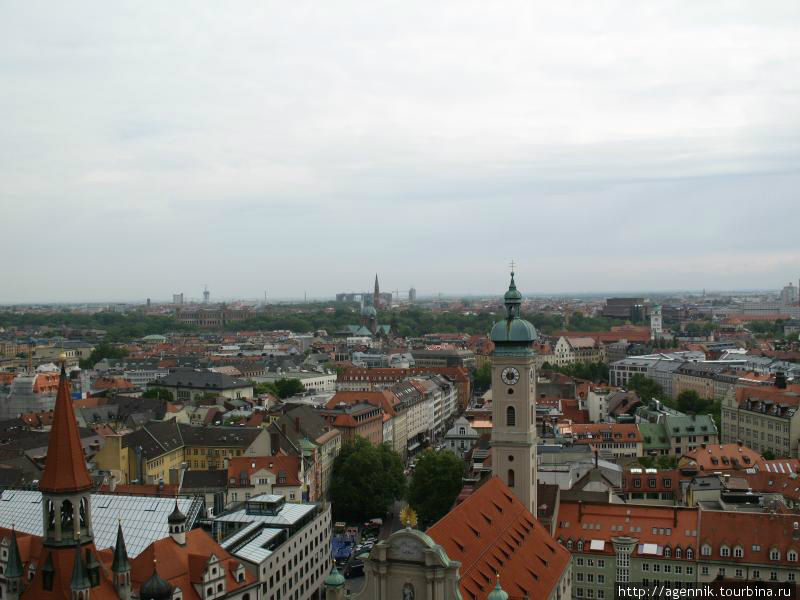 Вид сверху на Собор Святого Духа Мюнхен, Германия