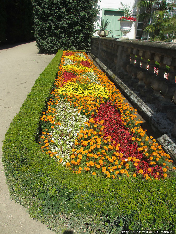 В Цветочном парке на утренней прогулке Кромержиж, Чехия