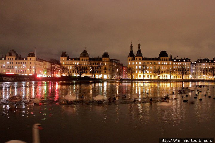 Ночной Копенгаген Копенгаген, Дания