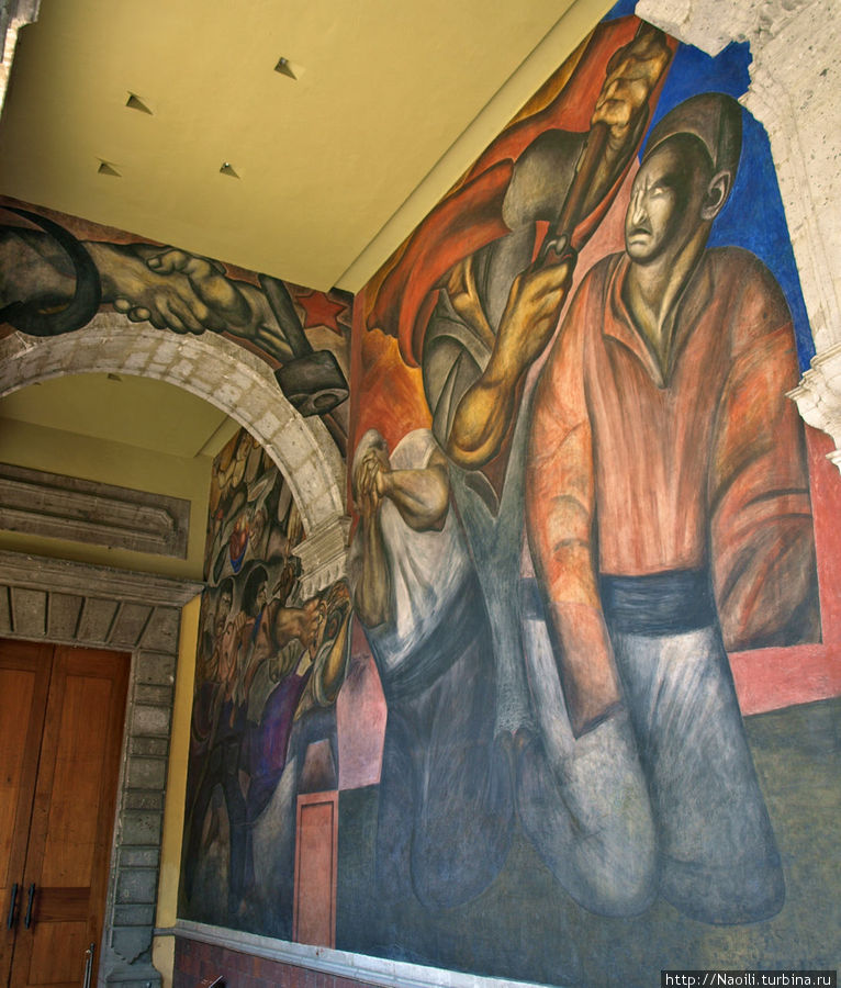 Настенная роспись в Старинном колледже Сан Ильденфонсо Мехико, Мексика