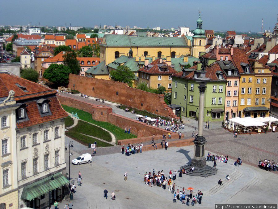 Варшава. Старый Город сверху + Варшавский Замок