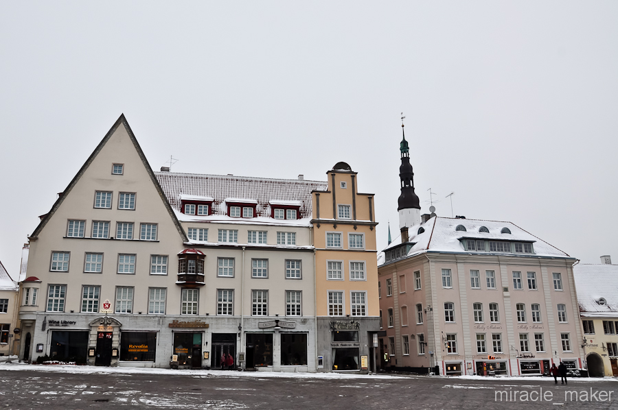 На первых этажах зданий площади располагаются различные магазины, кафе и рестораны. Таллин, Эстония