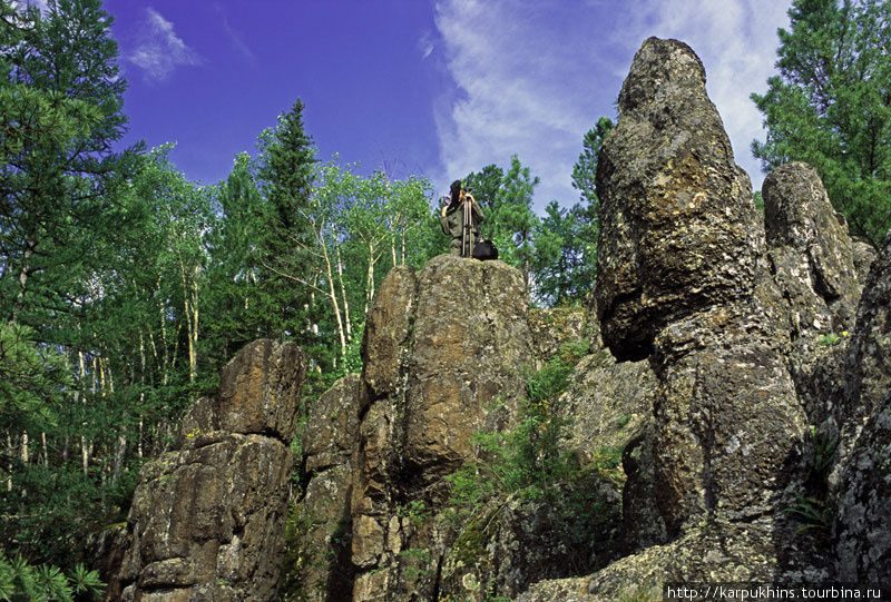 Каменные истуканы реки. Иркутская область, Россия