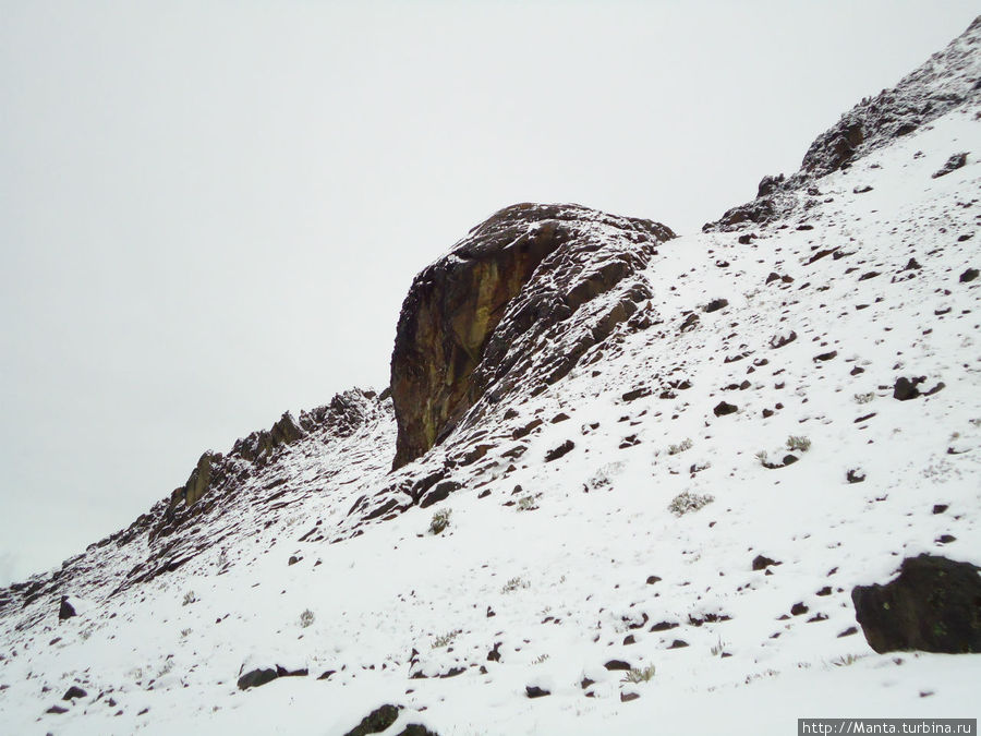 Попытка восхождения на вулкан Илинисас Сур Мачачи, Эквадор