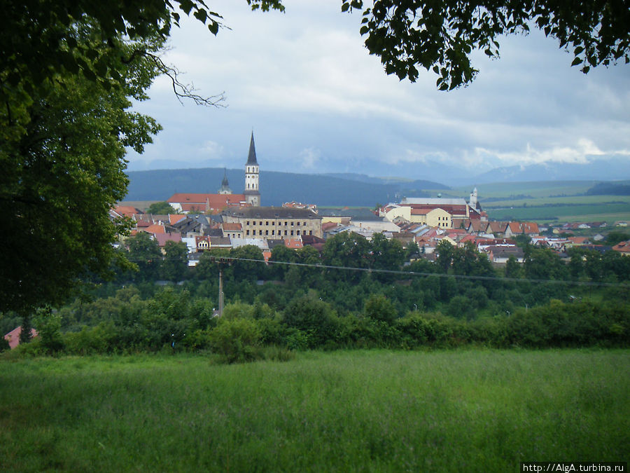 Вид на Лёвочу с Марианского холма Словакия