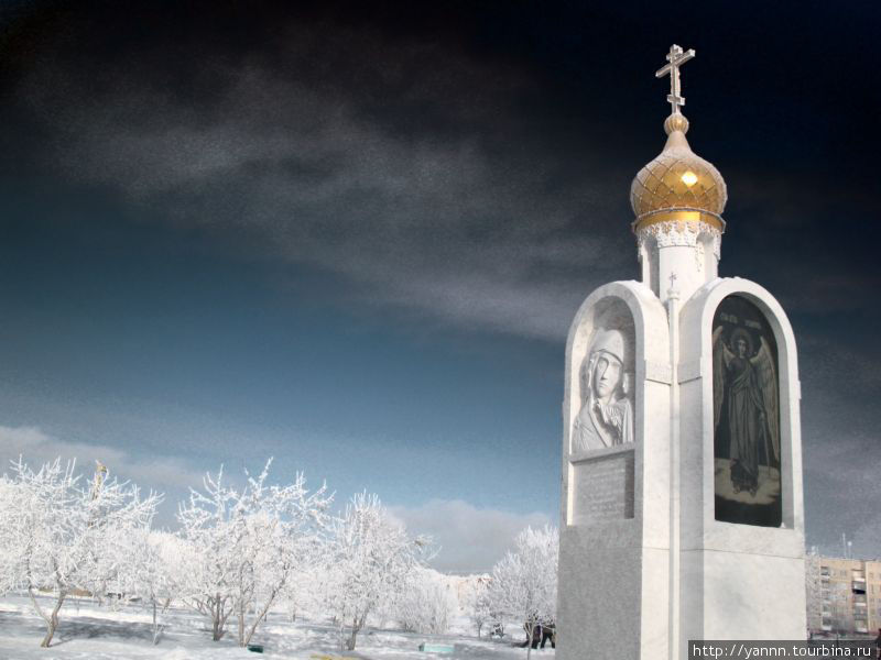 Декоративная часовня, построенная на благотворительные пожертвования еманжелинцев Еманжелинск, Россия