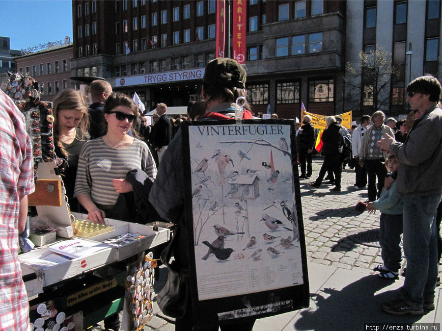 Митинг на площади Youngstorget Осло, Норвегия