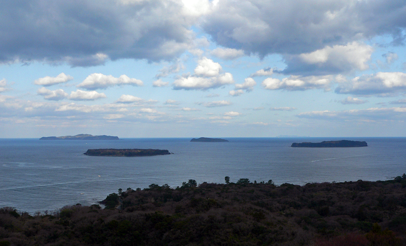 Острова в Японском море (с вершины Касаямы) Хаги, Япония