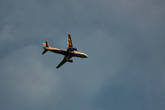 Самолеты летают до неприличия низко :) Эта фотография сделана с набережной.