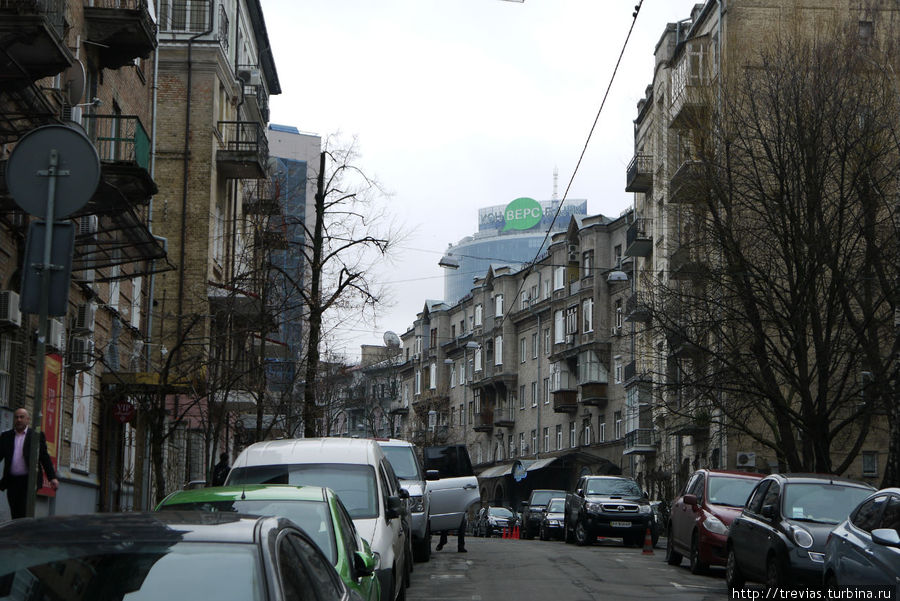 Вид на улицу Дарвина с Крутого спуска Киев, Украина